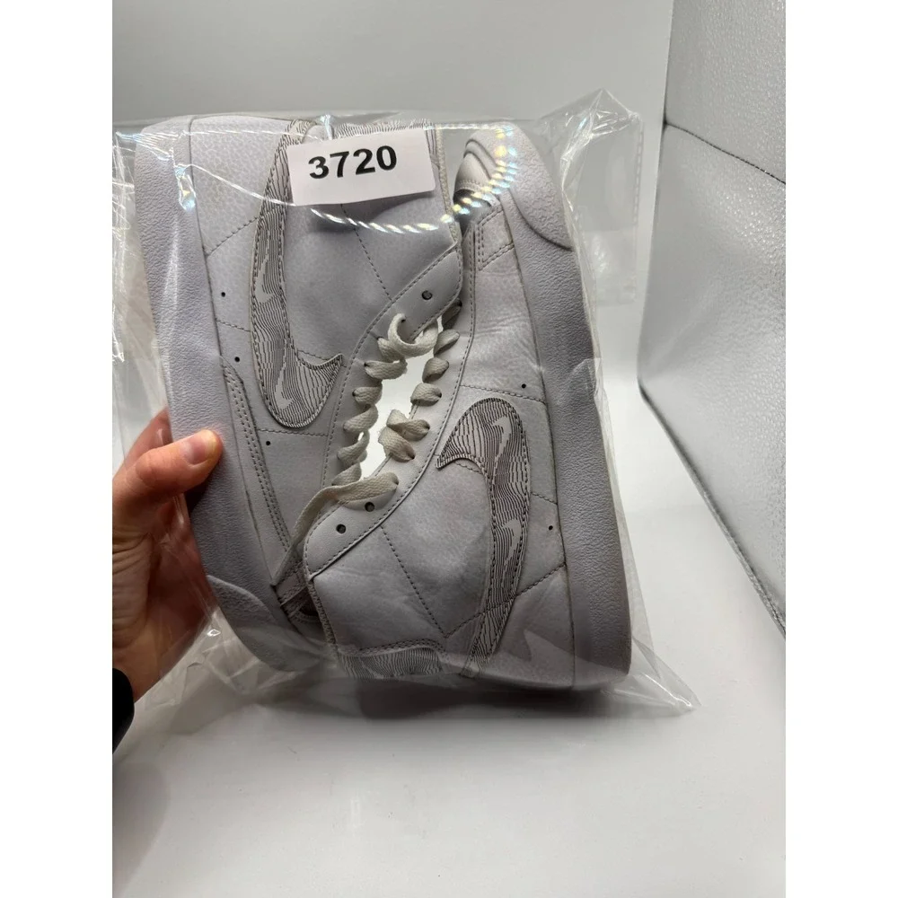 Nike Blazer Mid '77 GS White Logo Print DJ4624-100 Kids 6‎ Sneaker Leather Skate